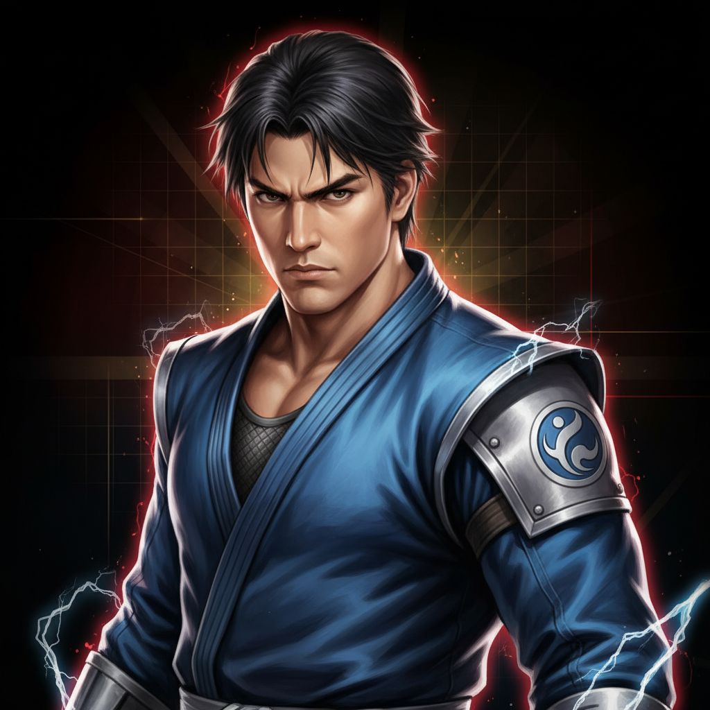 Hayate, leader of the Mugen Tenshin clan and Kasumi's elder brother, whose restored memory drives him back into the DOATEC tournament — character portrait for Dead or Alive 4