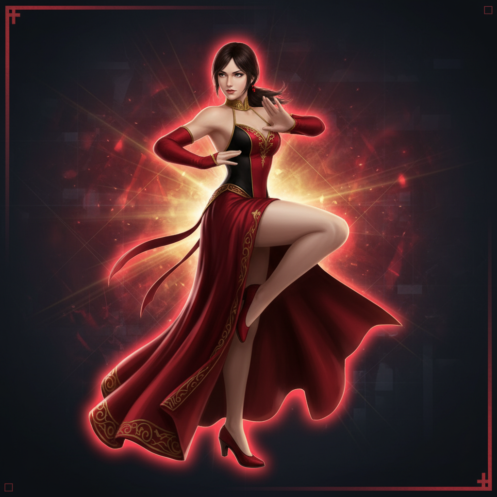 Helena Douglas, the heir to the DOATEC corporation and a master of Pi Qua Quan, who enters the fourth tournament to settle scores that go far deeper than martial arts — character portrait for Dead or Alive 4